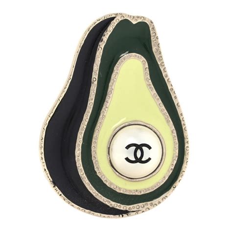 chanel avocado brooch|Chanel brooches near me.